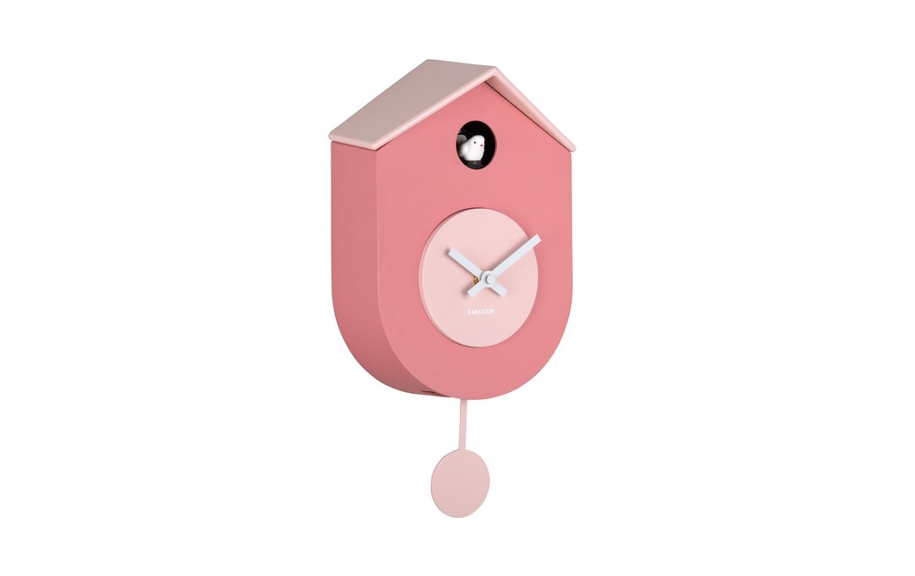 KARLSSON Horloge murale Coucou Grato 17.5 x 33.2, Tan rose/Soft pink