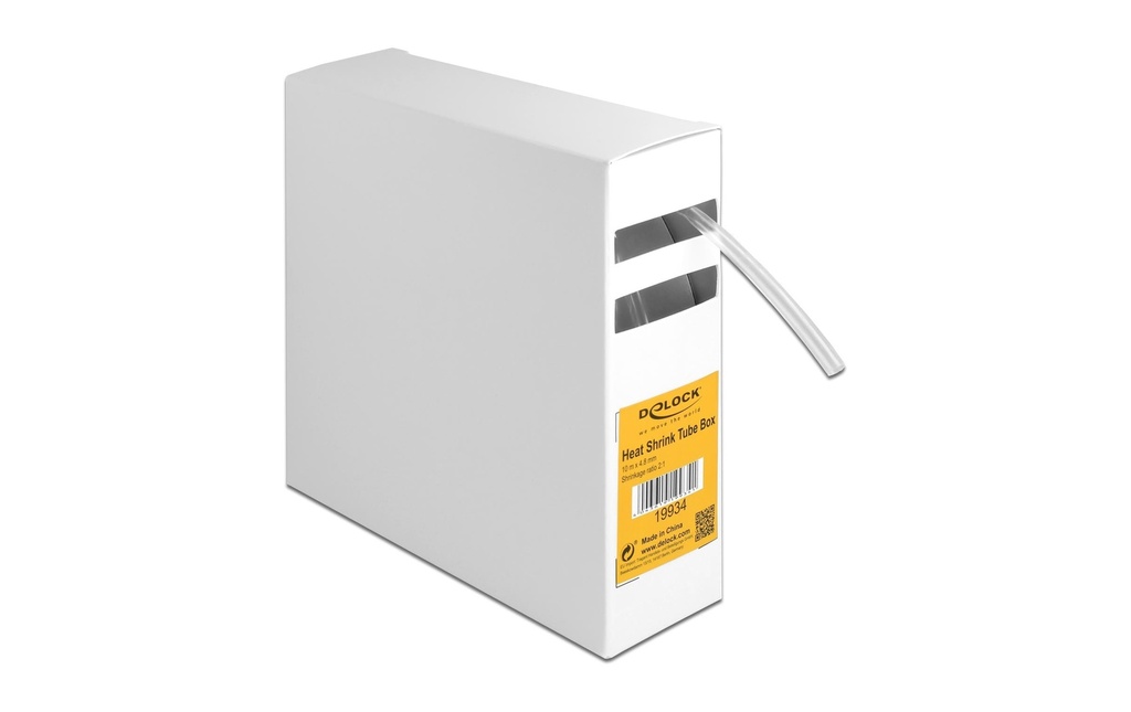 Delock Gaine thermorétractable 10 m x 4.8 mm Transparent