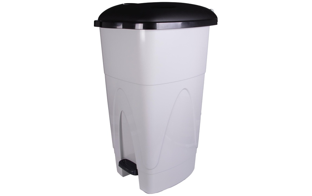 Edi Clean Poubelle à pédale Kick 110 l, Gris/Noir