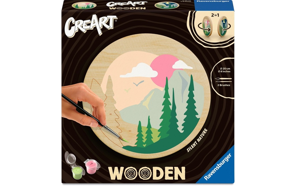 Ravensburger Peinture par numéros CreArt Wooden Silent nature Bois 20 cm