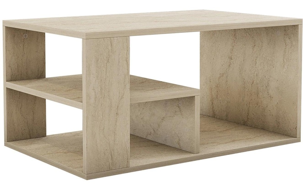Woody Fashion Table basse Eros – Travertine 80 x 50 x 40 cm