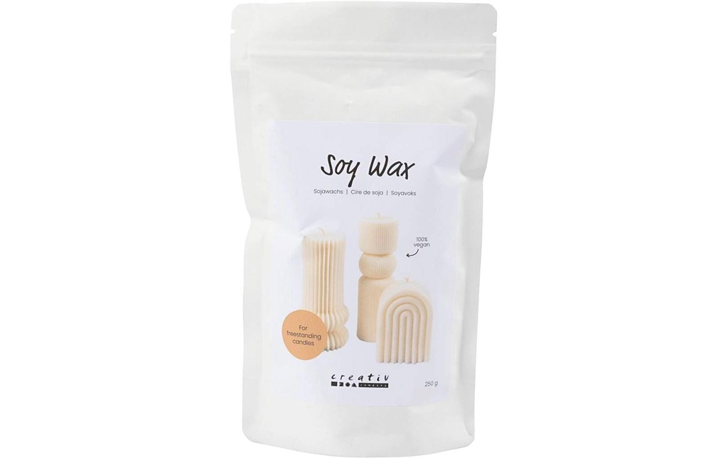 Creativ Company Cire à base de soja Crème, 250 g