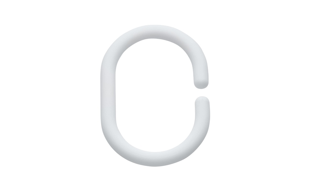 diaqua® Crochets pour rideau de douche Basic 12 pièces, Blanc