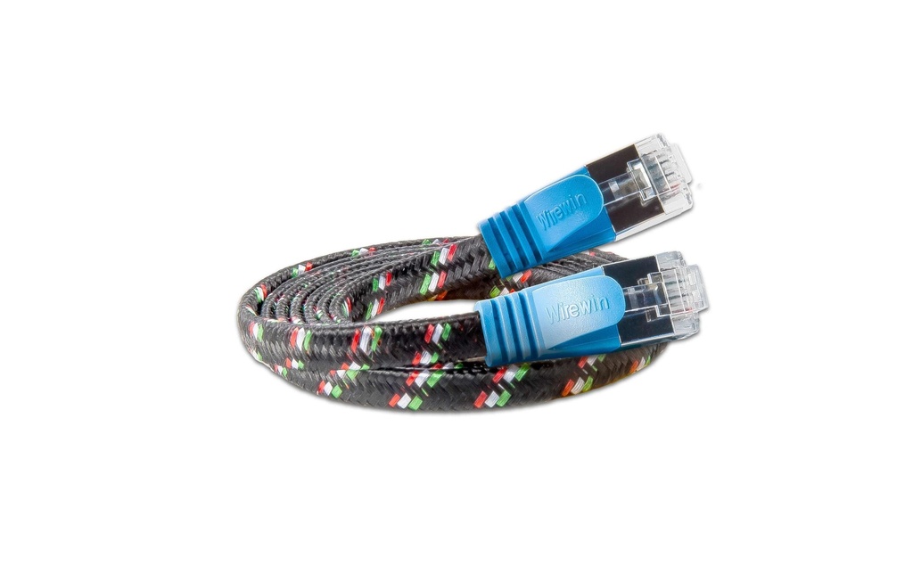 SLIM Câble patch slim RJ-45 - RJ-45, Cat 6, STP, 5 m, Bleu