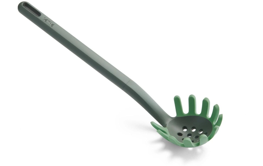 Lékué Cuillère à spaghetti PBT/silicone, vert/noir