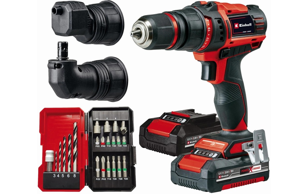 Einhell Perceuse-visseuse sans fil TE-CD 18/45 3X-Li +22 2 x 2.0 Ah