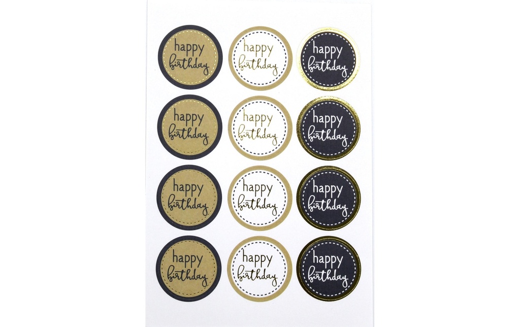 Artoz Autocollant à motif Happy Birthday 6 Pièce/s