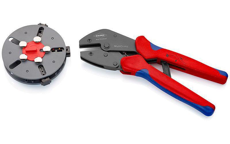 Knipex Pince à sertir 250 mm avec 3 inserts interchangeables