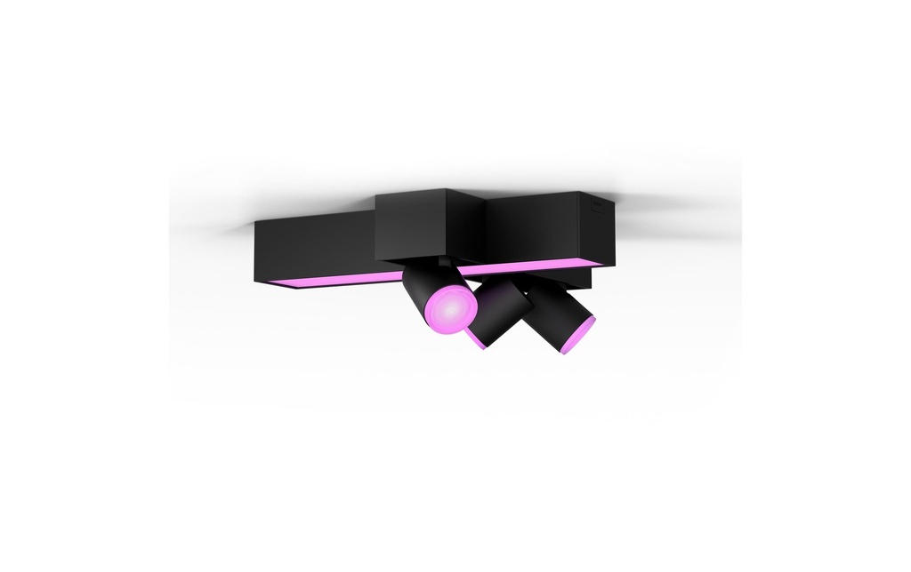 Philips Hue White & Col. Amb. Centris Cross Spot 3 places Noir