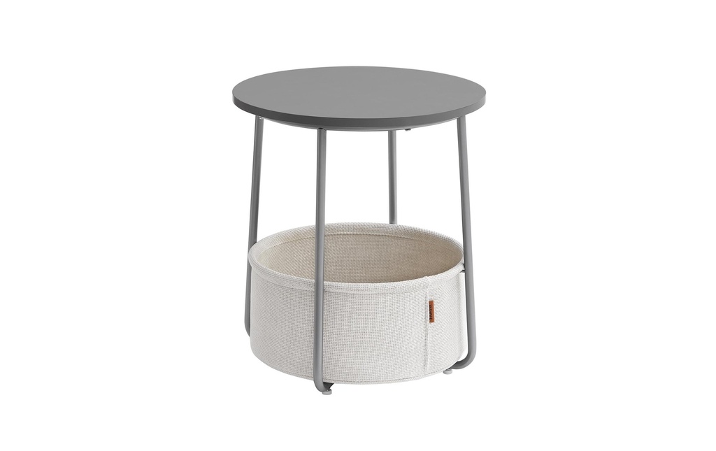 VASAGLE Table d'appoint 45 x 51 cm, gris / beige