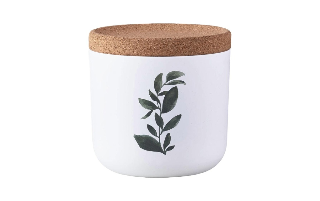 BioLoco Boîte à provisions Green leaves S, 0.57 l, Blanc
