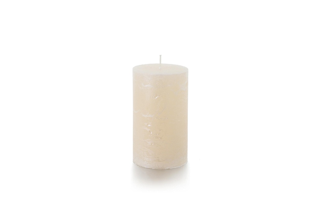 balthasar Bougie cylindrique Rustico 12 x 7 cm, Vieux blanc
