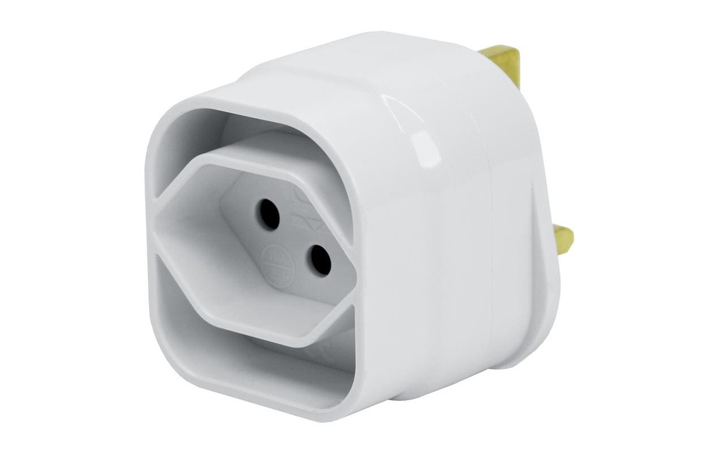 STEFFEN Adaptateur de voyage CH – UK, Blanc