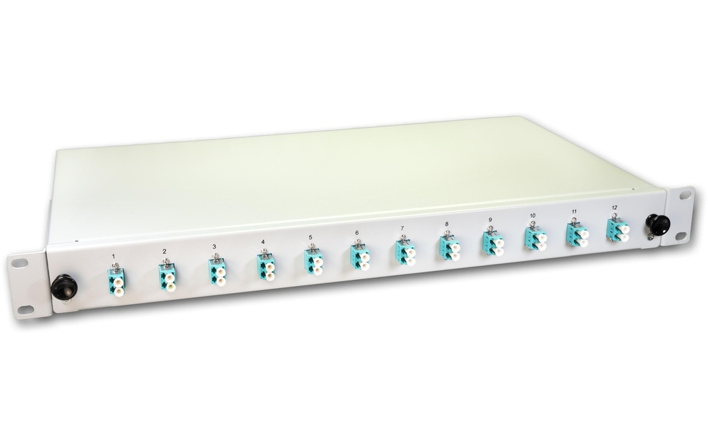 Lightwin Boîte d’épissure 24 fibres, 12x DLC MM, 50/125µm OM3 Pigtail