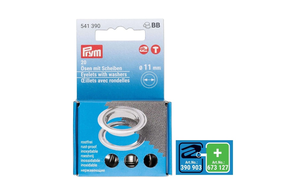Prym Œillets avec disques 11 mm