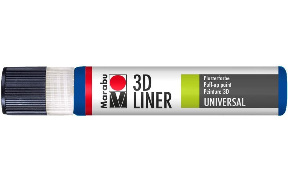 Marabu Peinture pour textile 3D-Liner, 25 ml, bleu moyen