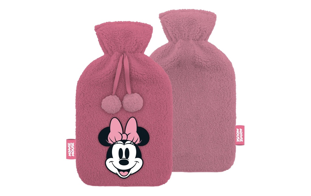 Arditex Bouillotte Disney: Minnie brodée rose sombre
