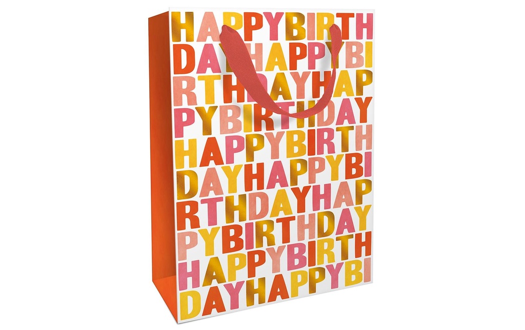 Braun + Company Sac cadeau Birthday 26 x 36 x 13 cm, Rouge