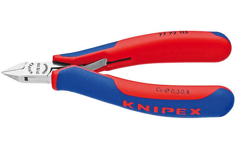 Knipex Pinces coupantes de côté pour l’électronique mini tête pointue, 115 mm