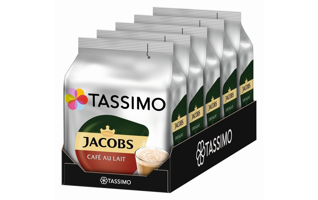 TASSIMO Capsules de café T DISC Jacobs Café au Lait 80 portions