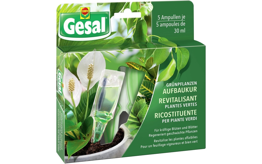 Gesal Cure pour plantes vertes 5 x 30 ml