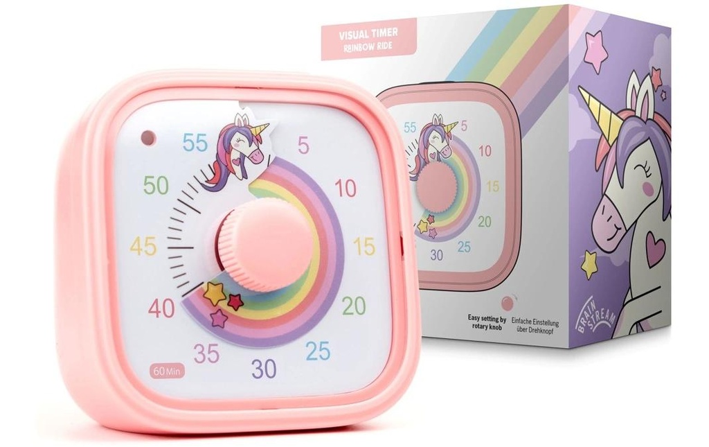 PiepEi Minuteur de cuisine Rainbow Ride, Rose clair