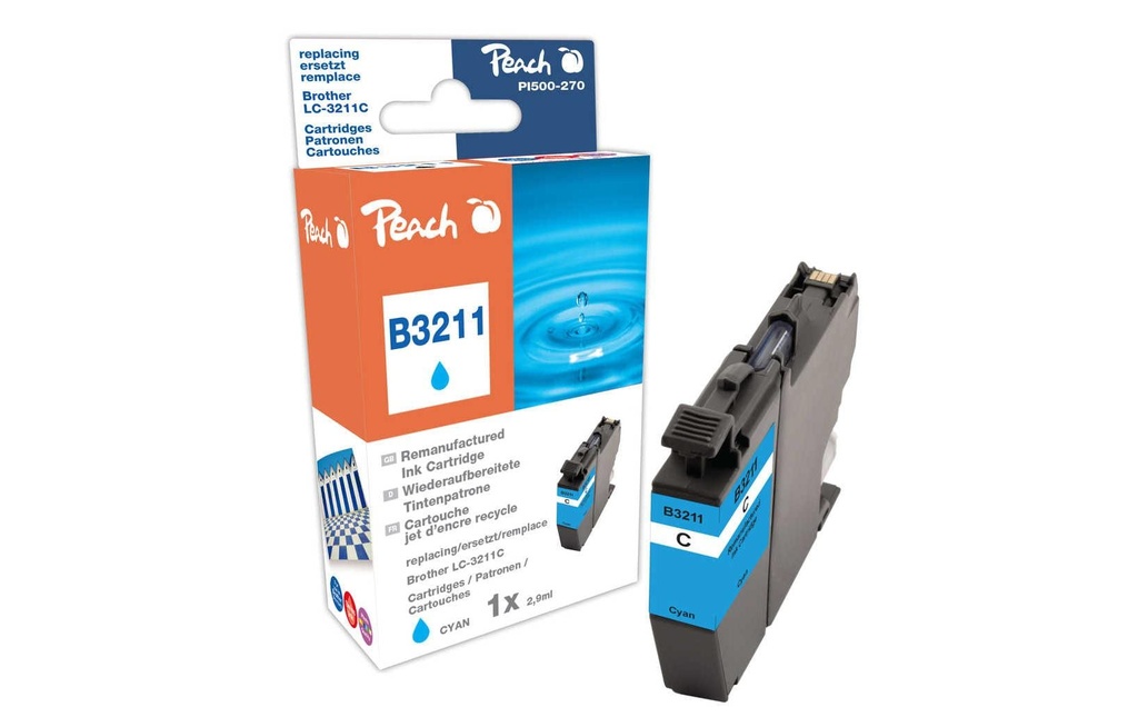 Peach Encre Brother LC-3211 Cyan