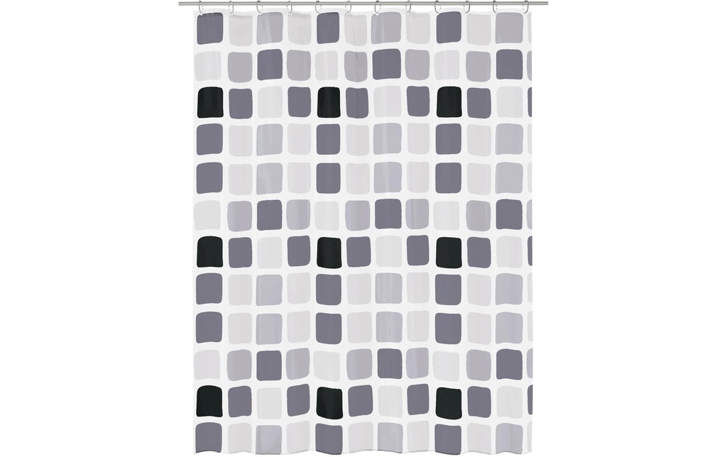 Kleine Wolke Rideau de douche Sonny 180 x 200 cm, Anthracite