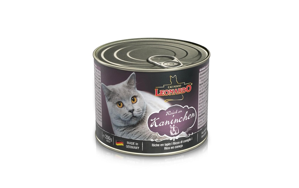 Leonardo Cat Food Alimentation humide Les lapins, 200 g