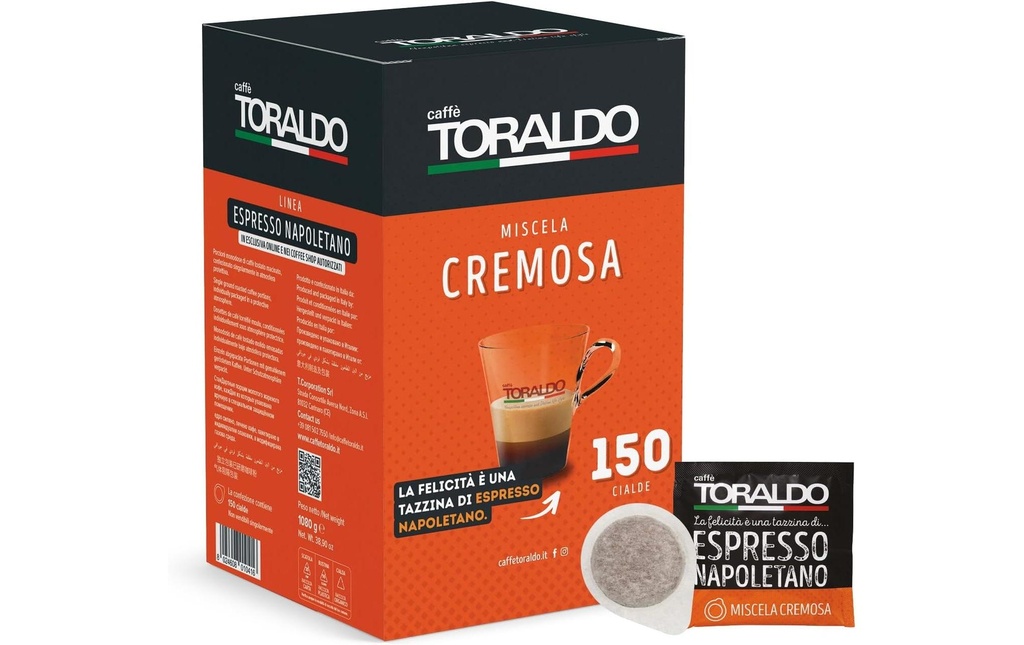 Caffè Toraldo Dosettes de café ESE Pads Miscela Cremosa 150 Pièce/s