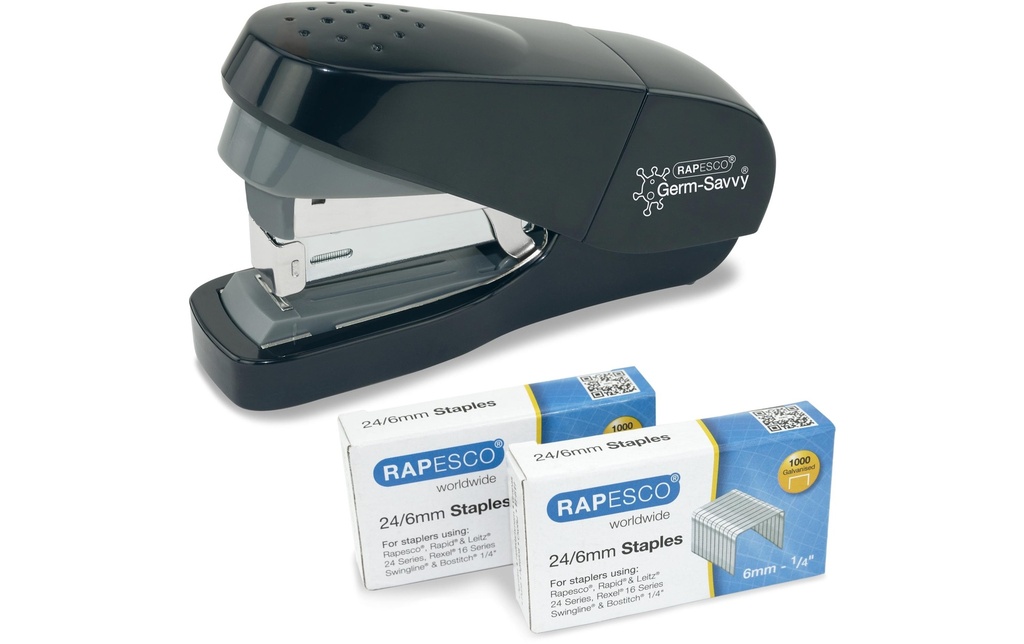 Rapesco Agrafeuse Germ-Savvy Eco 35 Page(s), Noir