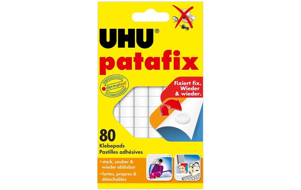 UHU Pastilles adhésives patafix bl (80 pces)