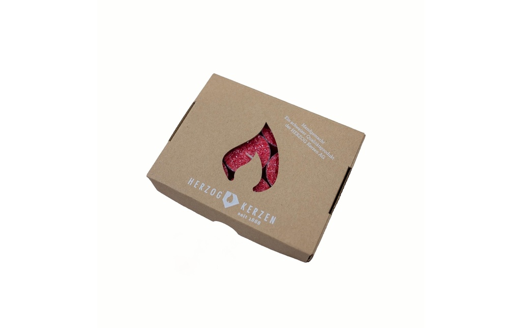 Herzog Kerzen AG Bougie chauffe-plat Kristallo Ø 4 cm 9 pièces, rubis