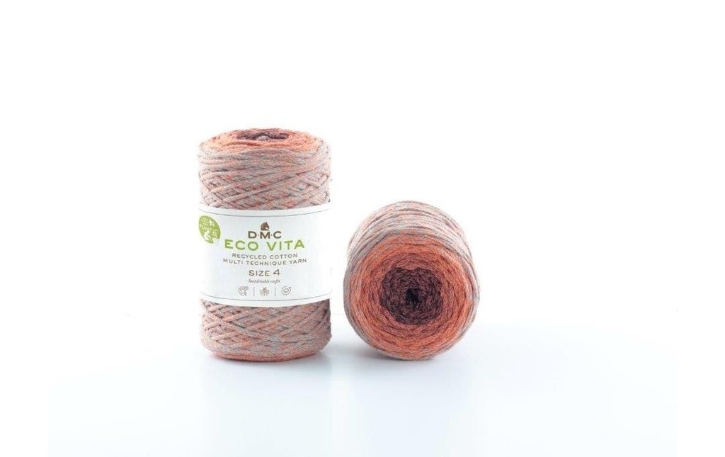 DMC Laine Nova Vita Cordon Macrame 2 mm 250 g Orange; Rouge
