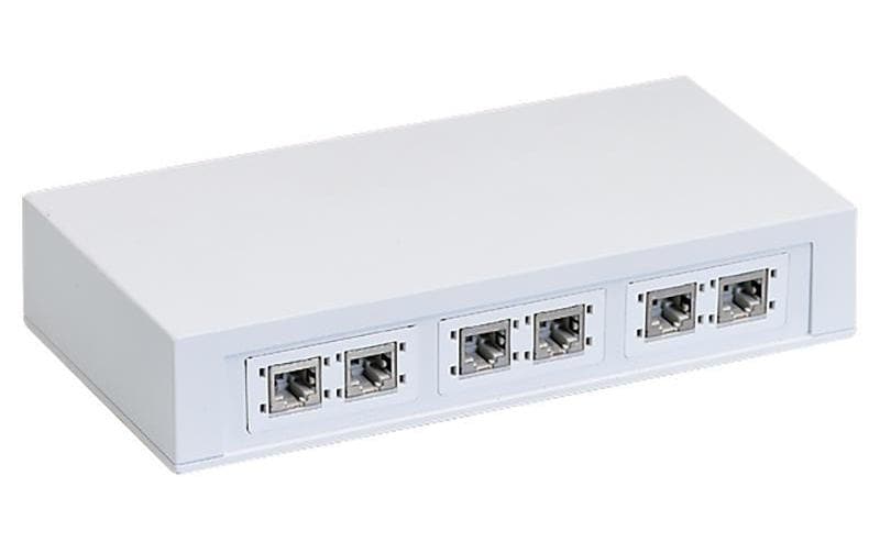 R&M Boîtier 3 x 2 Port vide, blanc