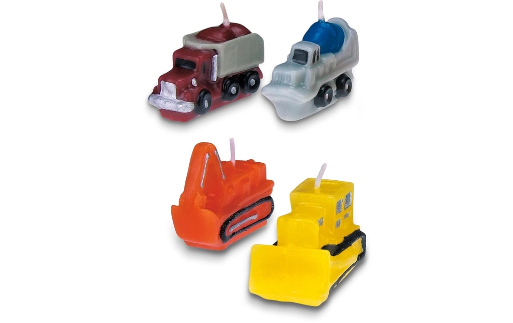 Städter Bougie Véhicules de chantier 4 Pièce/s