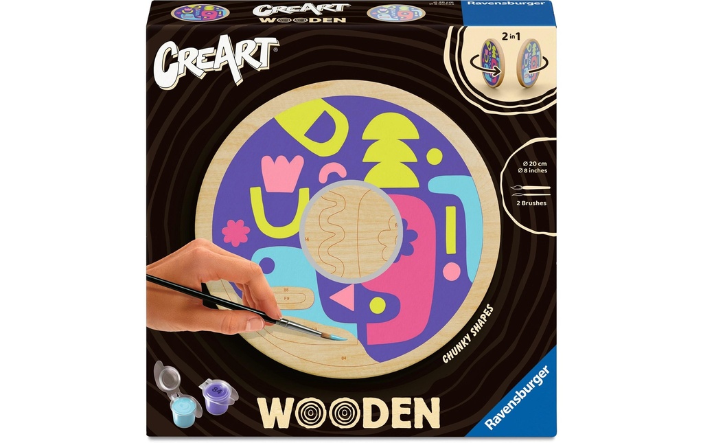 Ravensburger Peinture avec chiffres CreArt Wooden – Formes angulaires