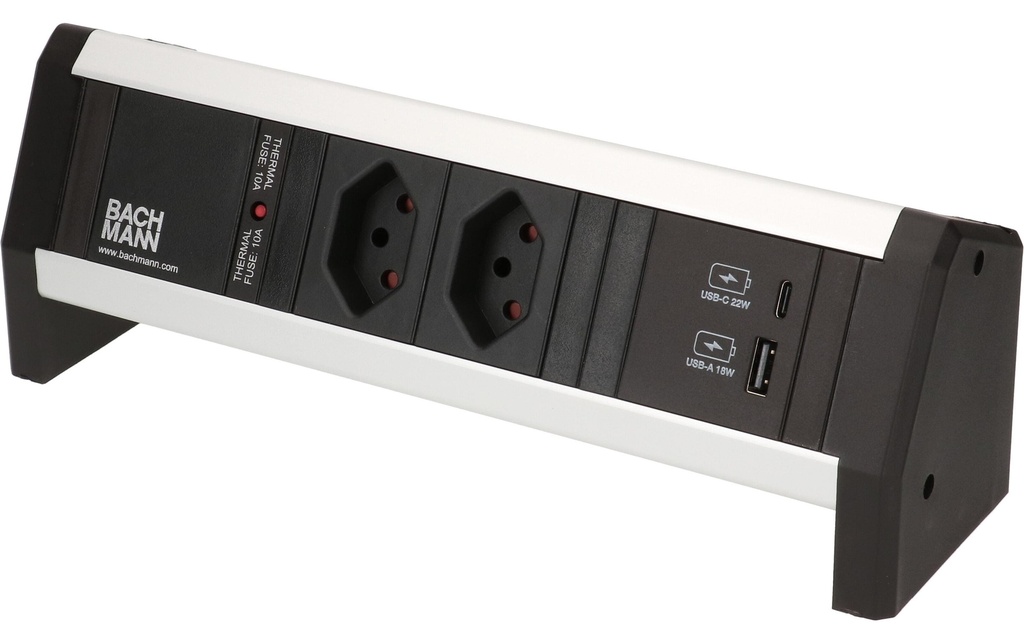 Bachmann Bloc multiprises de table DESK 1, 2x T13, 1x USB A/C