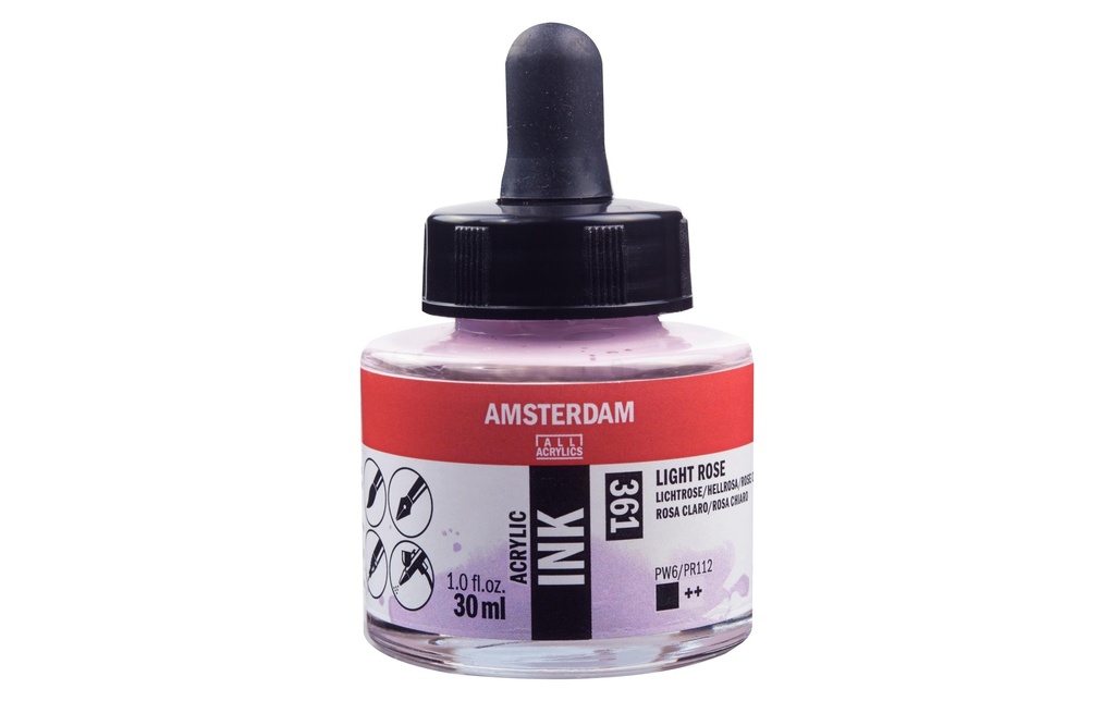 Amsterdam Encre acrylique 361 rose clair opaque, 30 ml 30 ml, Rose pâle