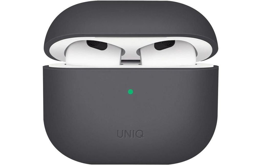 Uniq Mallette de transport Lino Silicone AirPod 3ème génération Anthracite