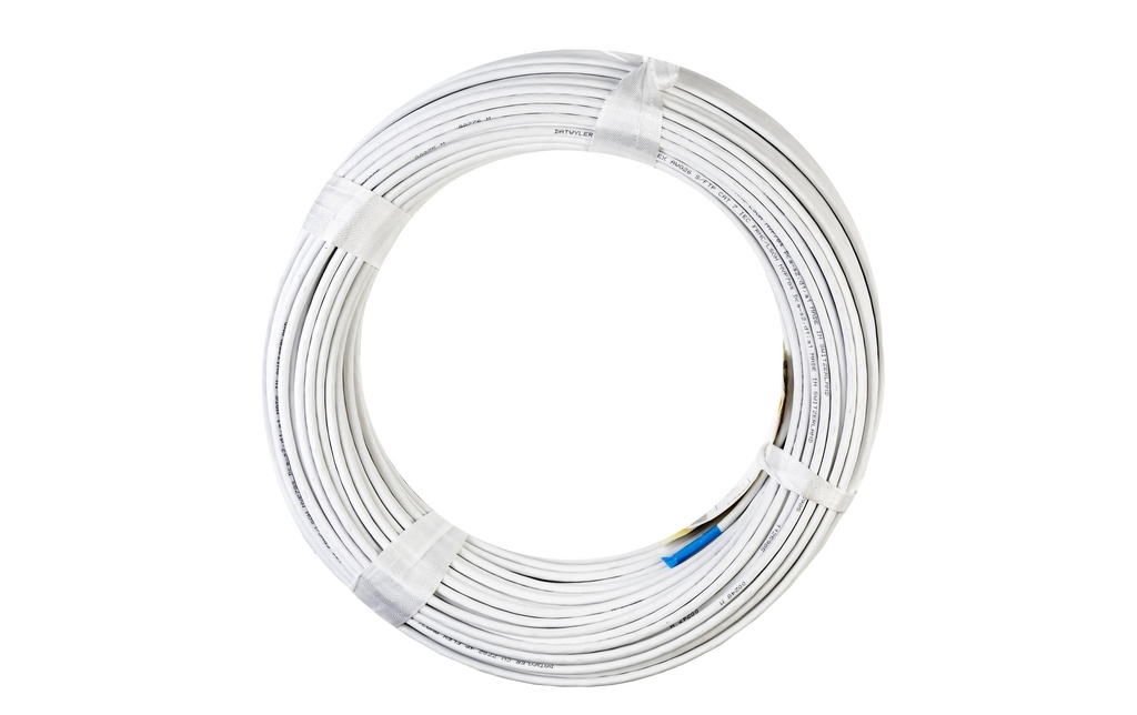 Dätwyler IT Infra Câble de renvoi CU 7702 4P flex TC Cat 7, S/FTP, 100 m, Blanc