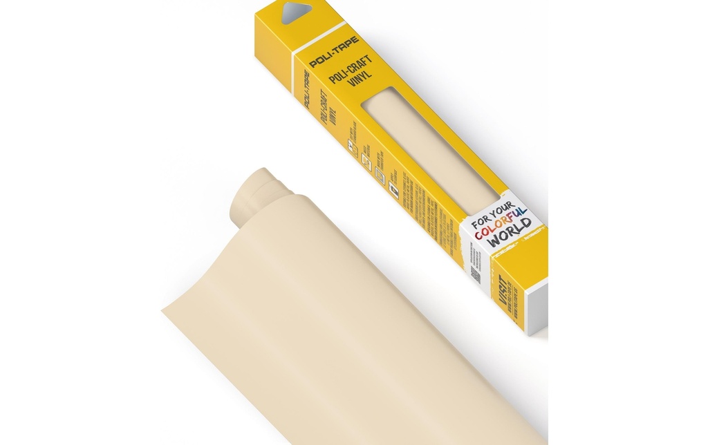 Poli-Tape Film de vinyle Permanent 30.5 x 183 cm, coquille d'œuf mate