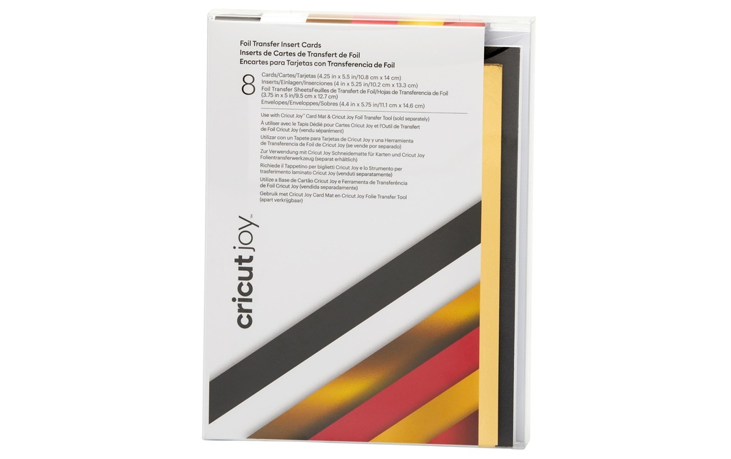 Cricut Carte vierge Joy 10.8 x 14 cm Transfert, noir/blanc