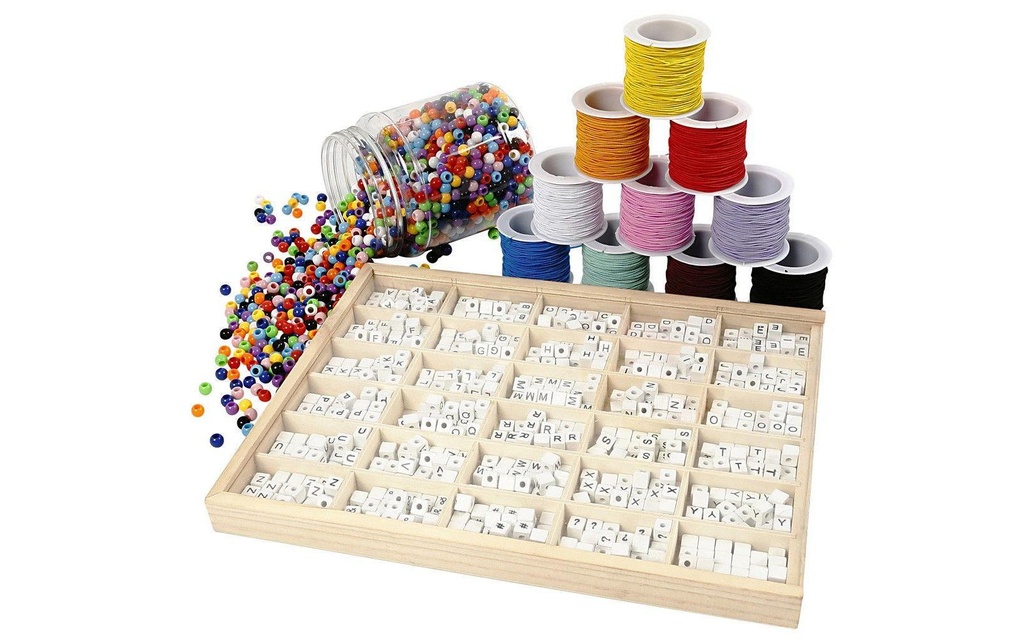 Creativ Company Perles alphabet Set pour bracelets en perles de lettres