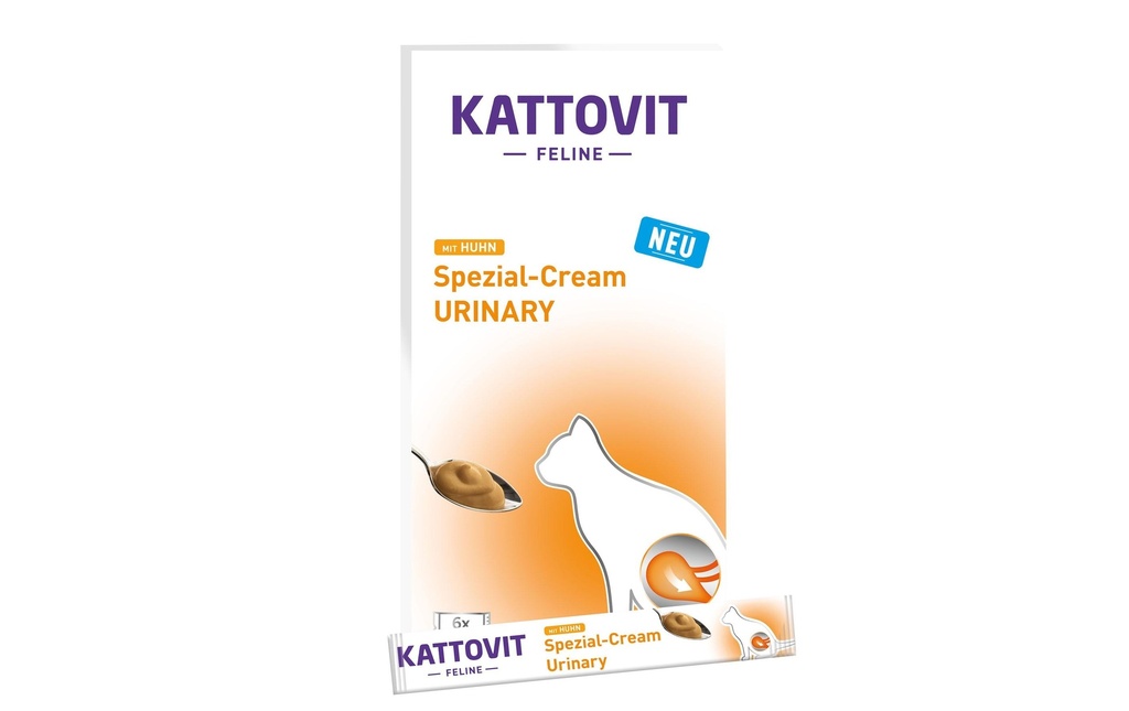 Kattovit Snack Crème spéciale Urinary au poulet, 6 x 15 g