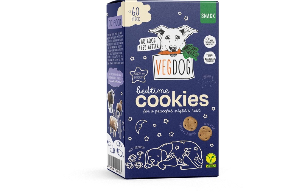 Vegdog Collation Cookies de la nuit 400 g