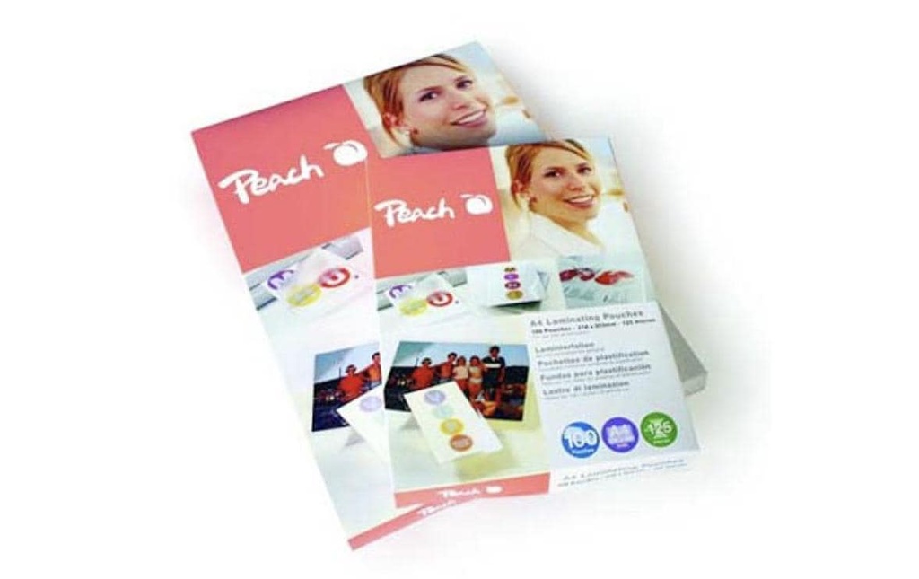 Peach Film laminé A4, 125 µm, 100 Stück, Glänzend, Selbstklebend