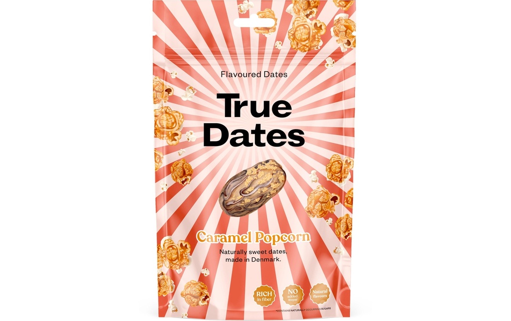 True Gum True Dates – Popcorn au caramel 100 g
