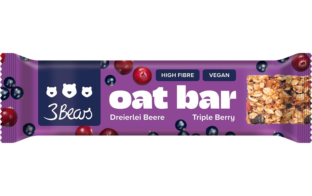 3Bears Oat Bar – trois sortes de baies 45 g