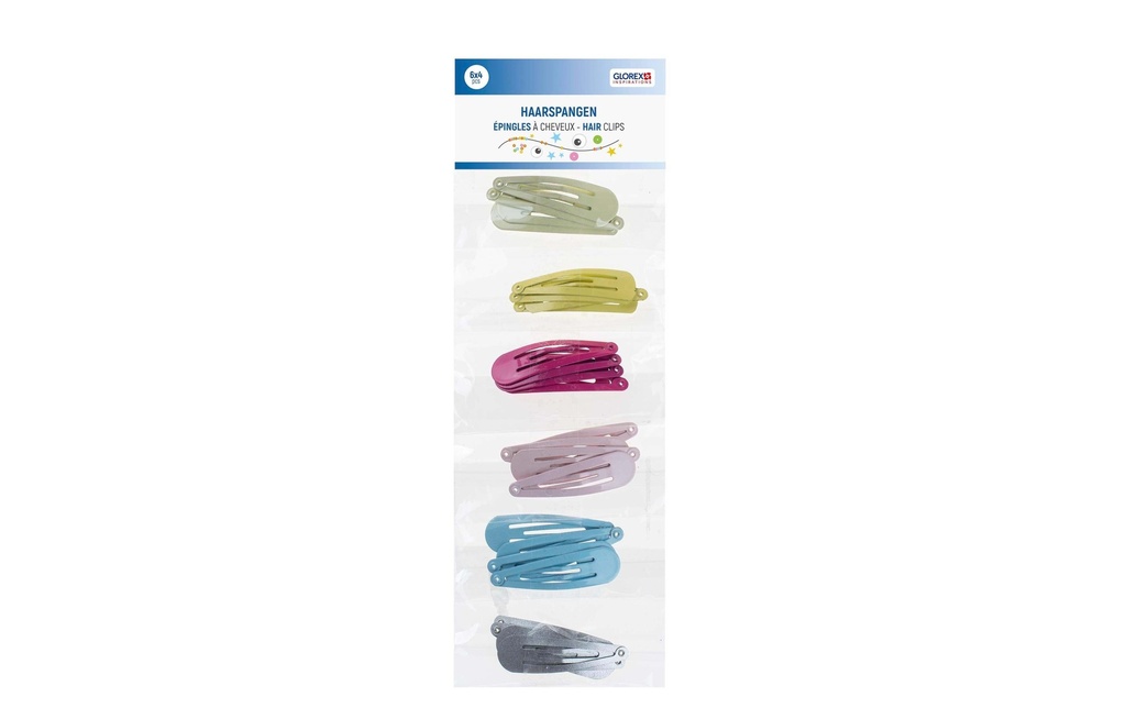 Glorex Barrette à cheveux Set 24 pièces